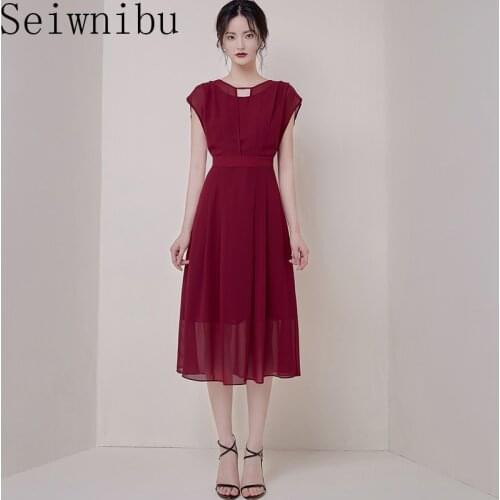Seiwnibu Red Summer Dresses