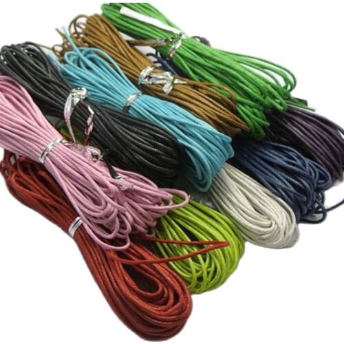 10 Strands Mixed Color Waxed Cotton Beading Cord 1.5mm Macrame Jewelry String X10Meters