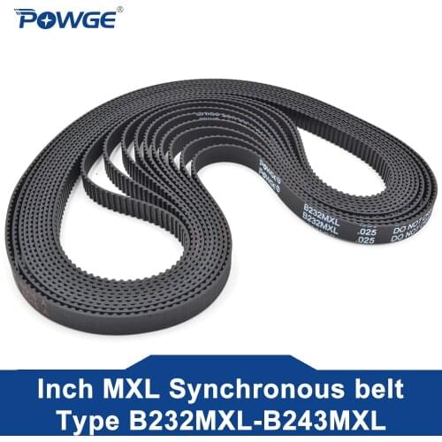 POWGE MXL Timing belt B283 B285 B290 B292 B295 Width 6.35mm 025 Teeth 283 285 290 292 295 Synchronous belt B285MXL B290MXL