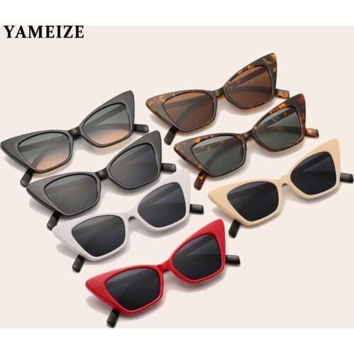 YAMEIZE Retro Cat Eye Sunglasses Fashion Square Glasses Women Luxury Brand Vintage Eyewear Female Male Sunglasses Oculos De Sol
