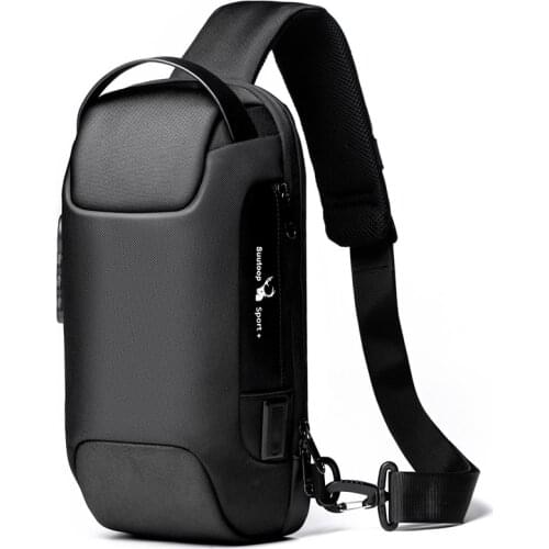 Mens Waterproof USB Oxford Crossbody Bag Anti-theft Shoulder Sling Bag Multifunction Short Travel Messenger Chest Pack For Male