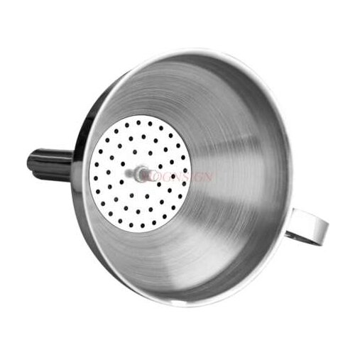 Thick stainless steel funnel with filter extra large caliber kitchen drainer household wine leak