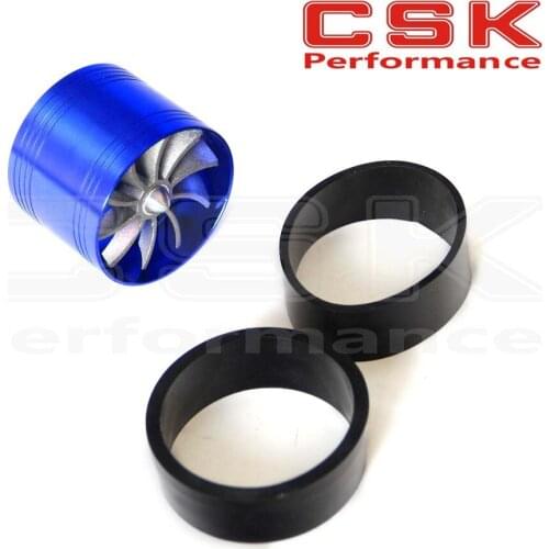 Universal Fit Turbo Single Fan Air Intake Fuel Saver Fan TURBONATOR Blue