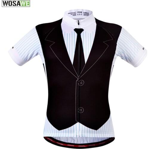 WOSAWE Bicycle Bike Shirts Maillot Ciclismo Custom Cycling Jerseys Short Sleeve Quick-Dry Gentleman Cycling Tops