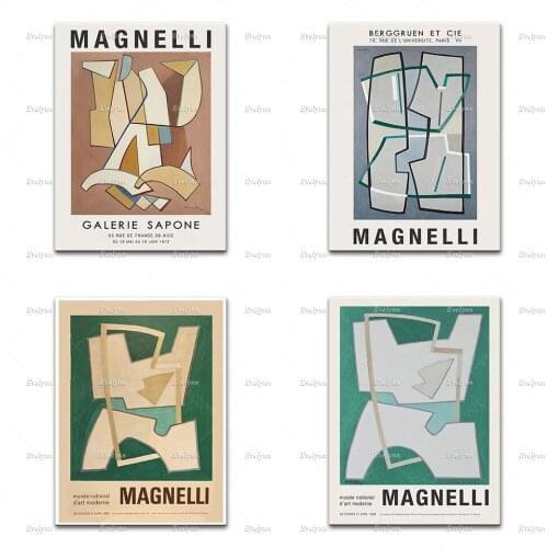 Alberto Magnelli Art Exhibition Poster, Italian Paint Artist, Living Room Decoration Wall Art Prints Home Decor Canvas Gift