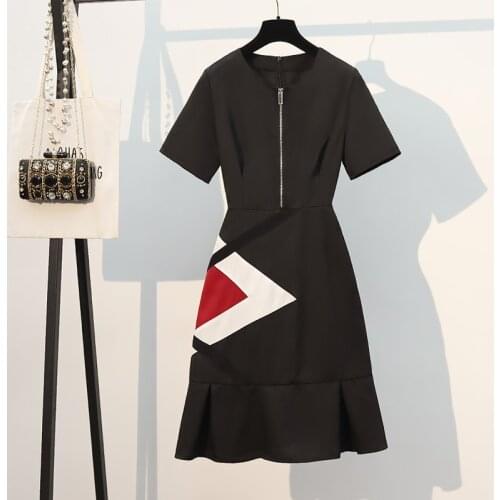 L-4XL Plus size office ladies Summer Shirt Dress Women Short Sleeve Elegant Fashion A Line Dresses Femme korean Clothing