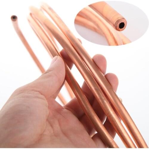 1M square and round copper tube T2 Red Copper coil 2/3/4/5/6/8/10/mm Copper tube Air Conditioning Copper Pipe Soft Tube