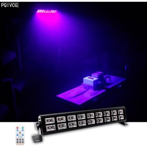 18x3w UV Lamp Strip Wall Washing Light Remote Control Sound Stage Light Dedicated