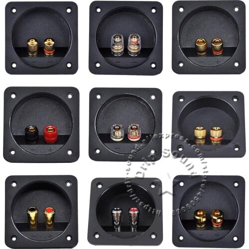 2pcs 2-Way Speaker Junction Box Speaker Copper Wiring Terminal Binding Post 57x57mm #4
