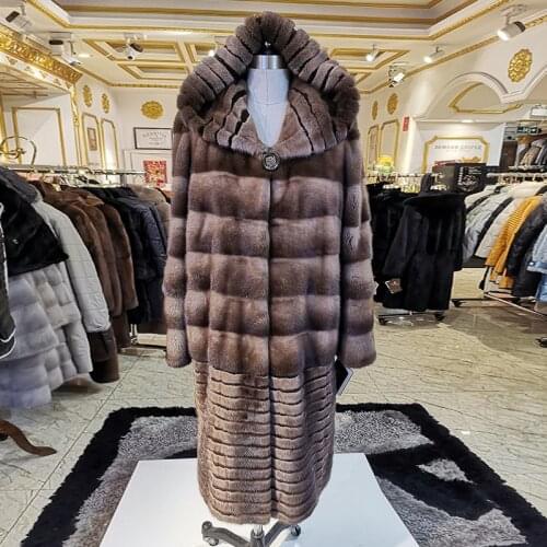 2020 winter real mink fur coat woman fashion mink fur coat High grade real mink fur coat Casual winter coat women fur 4177