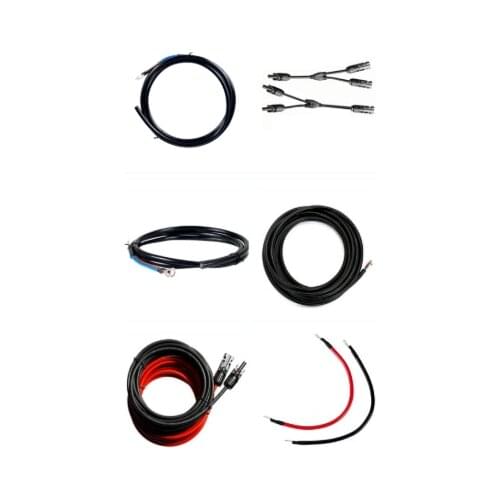 5m black & red Solar PV Copper Cables Wires with Connector solar Panel Extension Cable for solar panel kit Accessories