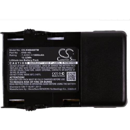 Cameron Sino 1800mAh battery for KENWOOD ProTalk XLS 464-467 TK-3230 3230BKP 3230K 3230XLS KNB-46L for MOTOROLA GP63 GP68