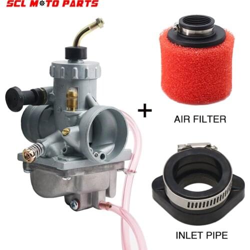 ALconstar-DT125 Mikuni VM24 Carburetor + Adapter + Air Filter For Yamaha DT175 RX125 Suzuki RM65 RM80 RM85 Dirt Bike