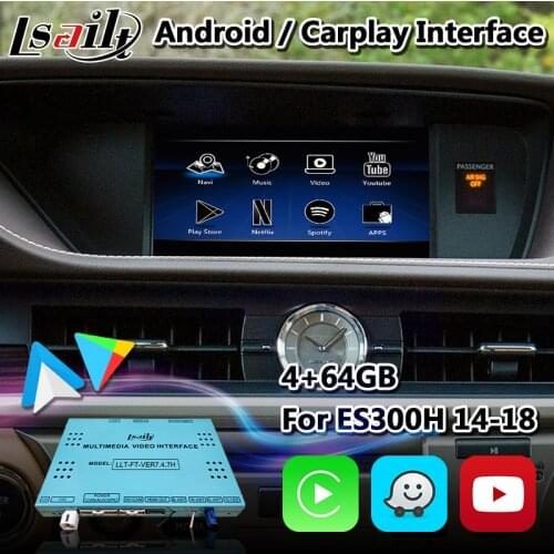 Android Carplay Gps Navigation Interface Box for Lexus ES300h ES Mouse Control 2013-2019 Year PX6 HDMI