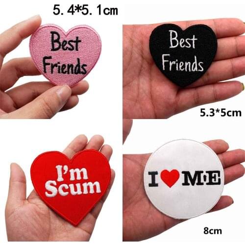 Best Friend Embroidered Iron on Hook Backing Biker Motorcycle Patches for Vest Jeans