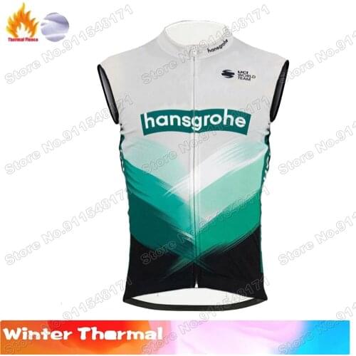 Boraful Hansgrohe 2021 Winter Sleeveless Jerseys Bicycle Vest Cycling Jersey Mens Mountain Bike Clothing Maillot Cyclisme Gilet