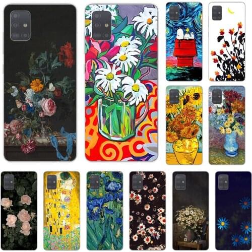 Starry Night Art Van Gogh Soft TPU Phone Case For Samsung M51 A21 A82 A22 A32 Note8 M62 M10 M11 M30S M31S M21 J6 A03S Cover