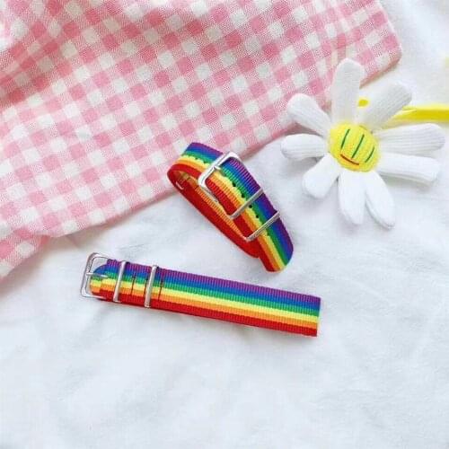 2020 Fashion kpop Rainbow cool bracelet colorful lovers bracelet trendy summer korean statement Jewelry for women wholesale