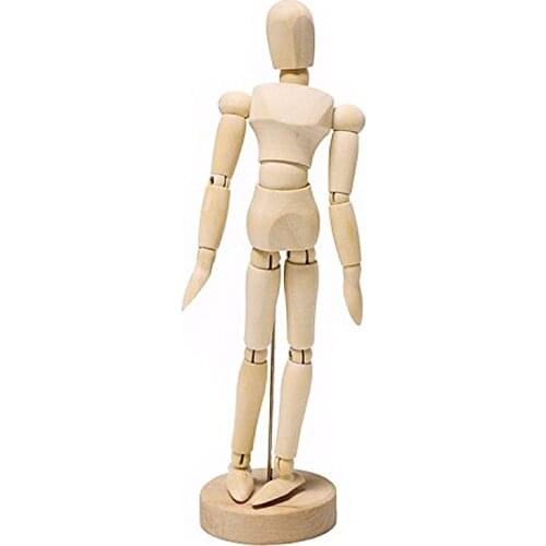 Wooden drawing Draft 14 Various poses produced Drawing material Movable model Doll 14 cm