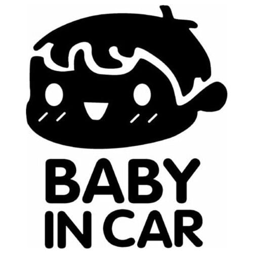 Baby On Board warn vinyl stickers funny cartoon Girl Boy In Car styling decals Auto decorative accessories poster film 6 styles