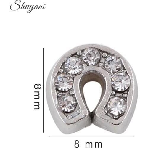 Zinc Alloy DIY Floating Locket Charms Horses Hoof Fit Glass Living Locket 8*8mm