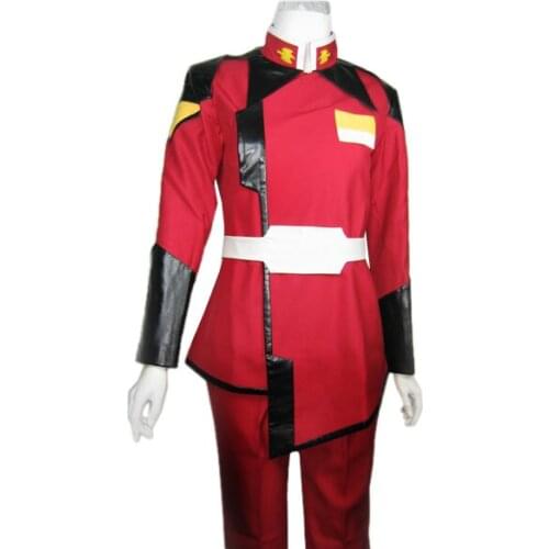 Can be tailored Anime GUNDAM Cosplay Man Woman Halloween Cos Athrun Zala Cosplay Costume red military uniform S-3XL
