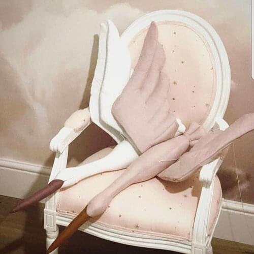 Cotton Line Wall Hanging Swan Plush Stuffed Doll Nursery Room Pendant Home Bedroom Kids Room Decoration Baby Soothing Pillow Hot