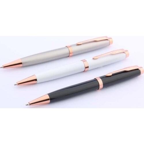 New fashion Rose gold black white arrow decoration Painted Metal Ballpoint Pen