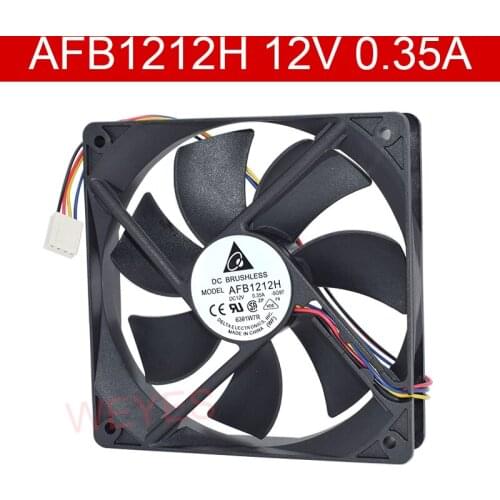 NEW For AFB1212H AFB1212SH DC12V 0.35A 0.80A 12CM 12025 double ball fan 4-wire PWM speed regulation 120x120x25mm cooling fan