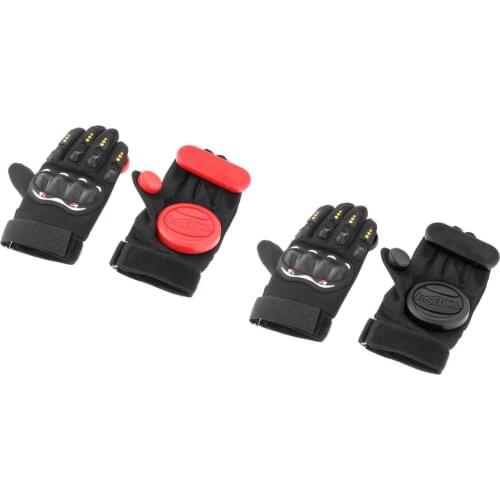 Downhill Skateboard Gloves Roller Long Board Slider Skateboard Turning Gloves Slide Brake Gloves With Slider Skate Accessories