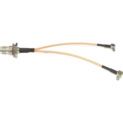 TNC Female Bulkhead to 2x TS9 Right Angle Pigtail Cable RG316 15cm/30cm/50cm for 3G 4G USB wireless modem