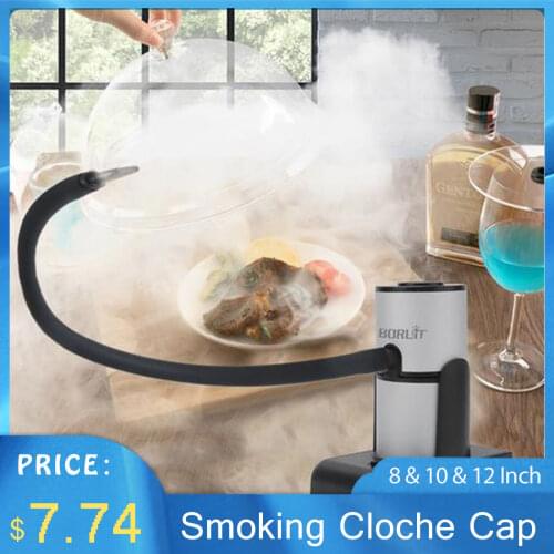 Plastic Smoking Cloche Cap Sleeve 8 10 & 12 Inch For Smoker Gun Plates Bowls Special Smoking Infuser Cloche Lid Dome Cover