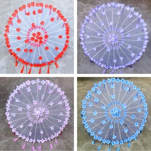 Transparent Silk Craft Umbrella Classical Decoration Umbrella Square Dance Prop Umbrella Stage Performance Umbrella Photography