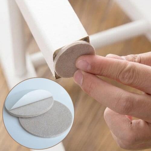Self-Adhesive Felt Table Chair Pads Noise Prevention Table Mats Furniture Floor Protector Mats Chair Protection Mats Non-Slip