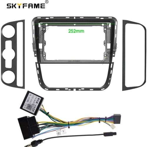 SKYFAME Car Frame Cable For VOLKSWAGEN PASSAT 2011-2015 MT AC AT AC Android Big Screen Dask Kit Fascia Frame Line