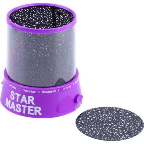 LED Starry Night Projector Lamp Cosmos Moon Colorful Master Star Sky Universal Night Light Children Projector Lamp Gift Decor