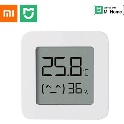 Xiaomi Mijia Bluetooth Thermometer Hygrometer 2 Wireless Sensor Smart Digital LCD Electric Thermo-Hygrometer 2 Work with Mi Home