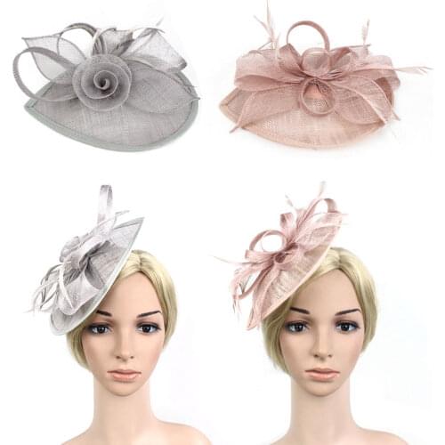 Vintage Women Fascinator Clip Ladies Day Races Wedding Party Banquet Hemp Tiara Headwear