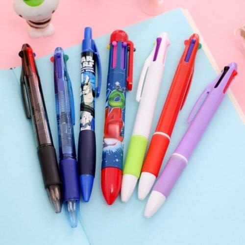 10pcs Multicolor Ballpoint Pen 0.7mm Writing Stationery Children Office School Supplies Gift