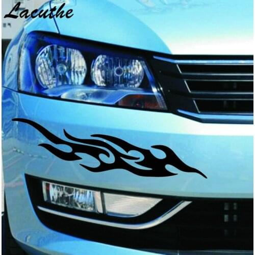 2pcs Car Styling Flame Fire Car Sticker Styling Engine Hood Motorcycle Decal Decor Mural Vinyl Covers Car Accessories