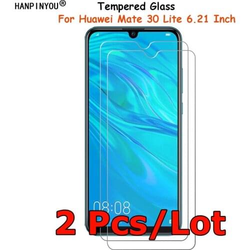 2 Pcs/Lot For Huawei Mate 30 Lite 6.21" Tempered Glass Screen Protector Explosion-proof Protective Film Toughened Guard