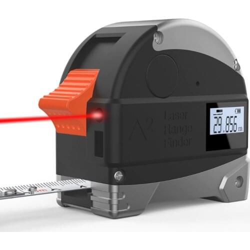 2 in 1 30M Laser Rangefinder LCD Digital Tape Measure Distance Measurer Meter Range Finder Infrared Construction Gauging Tool