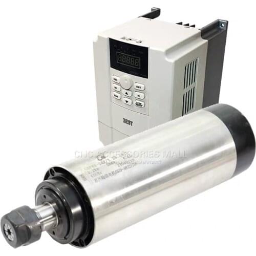 24000rpm HQD air cooled spindle motor 2.2kw Best frequency inverter 220V/380V