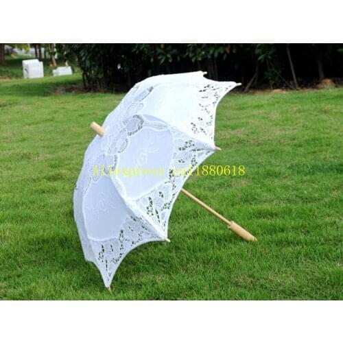 50pcs/lot Big & small Lace Parasol Women Sun Umbrella Vintage Handmade Umbrellas Wedding Bridal Party Decoration Supplies