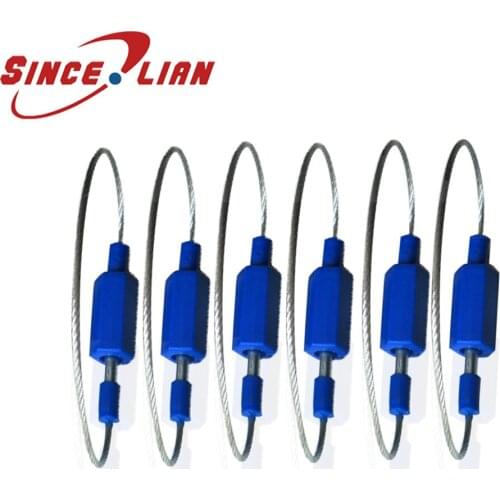 50PCS Shi blockade on plug-in steel wire seal 25cm disposable lead seal for for customs containers oil tankers container truck