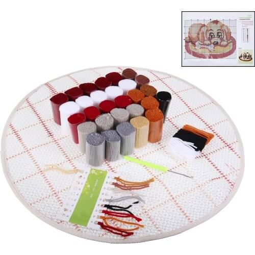 50cm New Arrivals DIY Handmade Dog Latch Hook Rug Carpet Making Embroidery Kit For Household Sewing Textiles