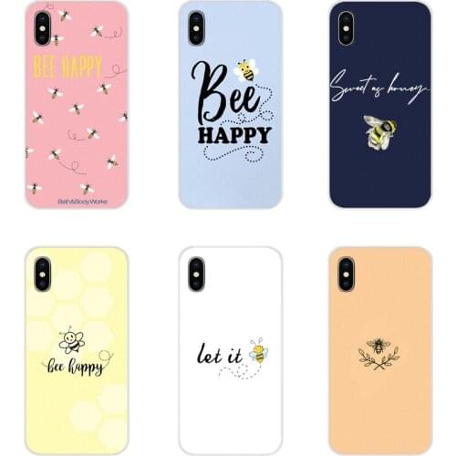 Accessories Phone Cases Covers For Xiaomi Redmi Note 3 4 5 6 7 8 Pro Mi Max Mix 2 3 2S Pocophone F1 Cute Bumble Bee happy
