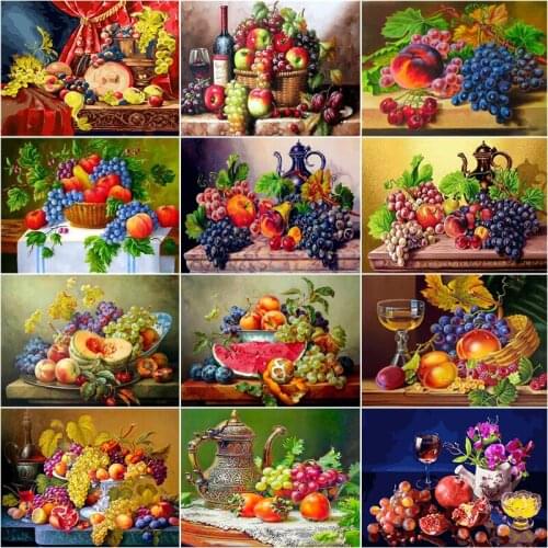 Diy 5D Diamond Painting Fruit Decoration Picture Square/Round Diamond Embroidered Mosaic Cross Stitch Kit Home Decoration Gift
