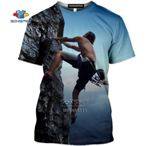 Mountain Climbing Hiking Climber 3D Print Men T-Shirt Women T shirt Summer Mens Tshirt Casual Shirts Short Sleeve Streetwear