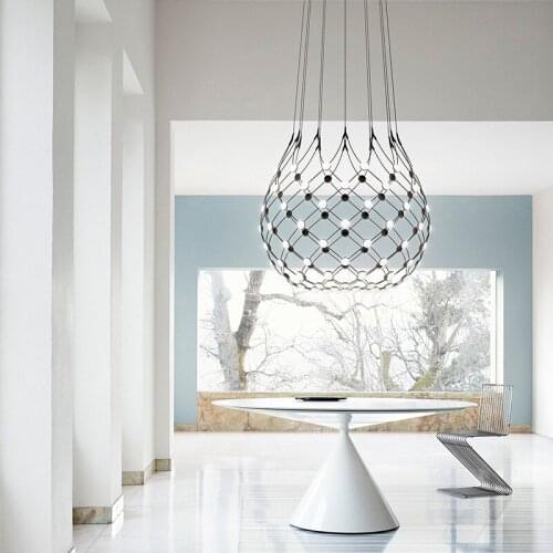 Nordic creative black and white go living room chandelier designer ins style hotel duplex model room villa lamp